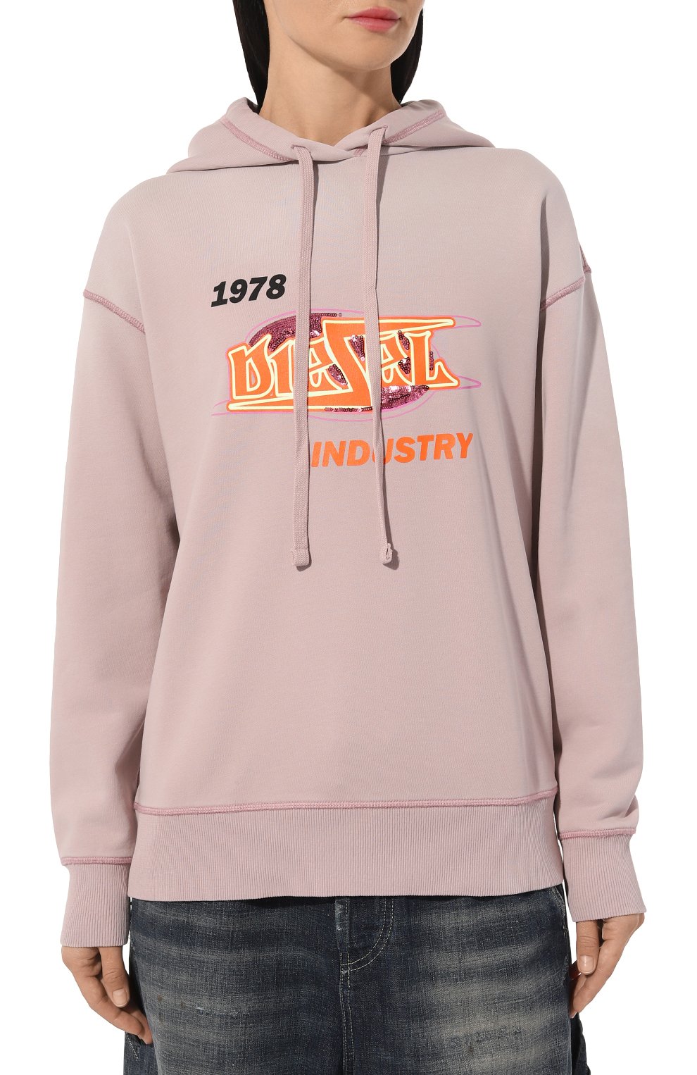 Хлопковое худи DIESEL, арт. A15386/0PHAQ, фото 3