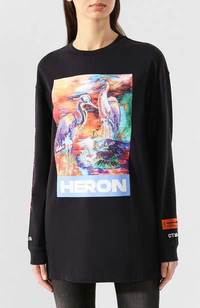 Хлопковый лонгслив HERON PRESTON, арт. HWAB010R209130131088, фото 3