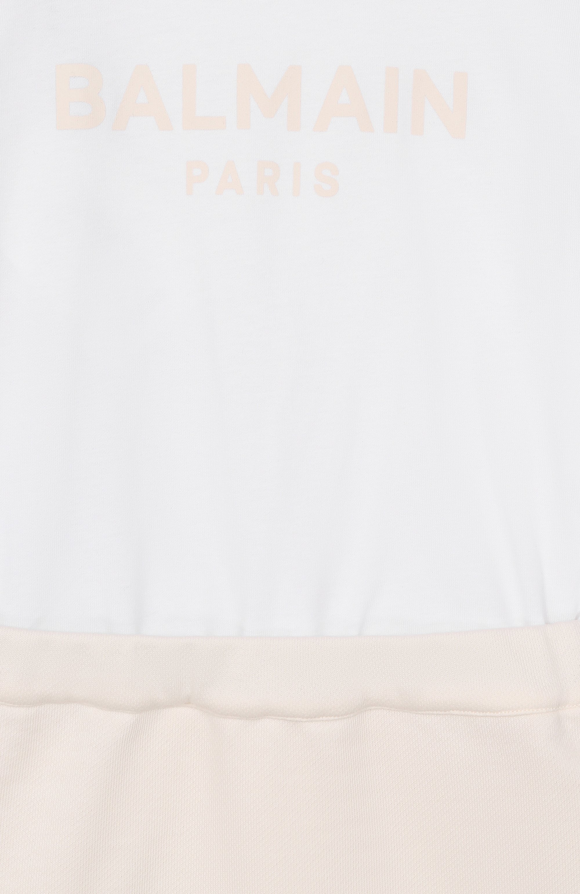 Хлопковое платье BALMAIN кремового цвета по цене 35100 руб., арт. BY1B21, фото 3 Хлопковое платье BALMAIN, арт. BY1B21, фото 3