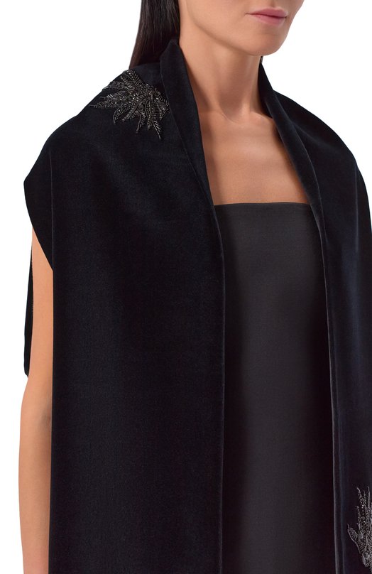 Бархатная накидка YANINA T-3092A Чёрный  T-3092A Фото 5