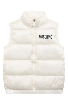 Мужского утепленный жилет MOSCHINO белого цвета, арт. H0S02K/L3A32/10A-14A | Фото 1 (Материал подклада: Синтетический материал; Материал внешний: Синтетический материал; Кросс-КТ: Утепленные; Нос: Не проставлено; Региональные ограничения белый список (Axapta Mercury): Не проставлено)