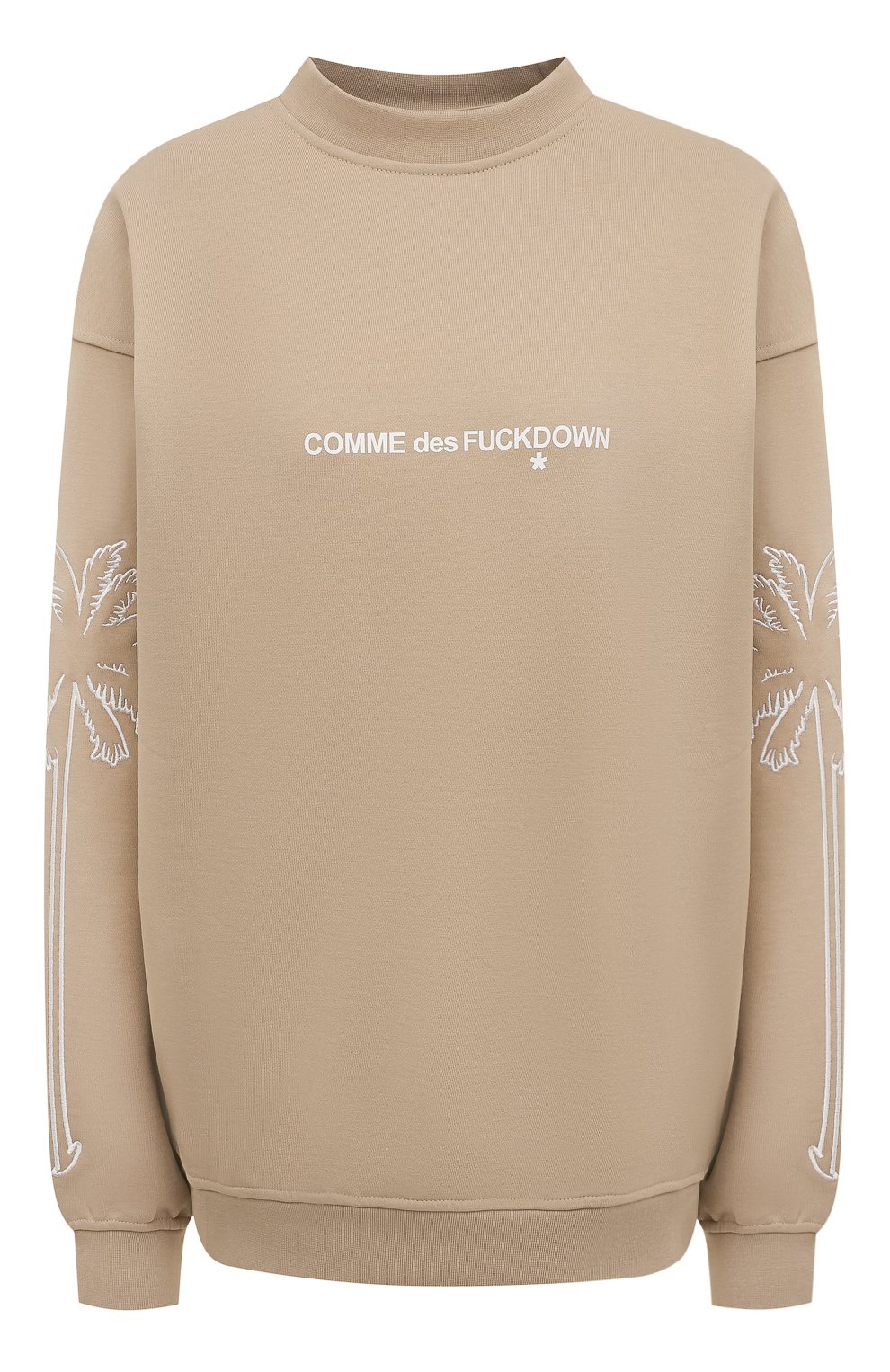 Хлопковый свитшот COMME DES FUCKDOWN бежевого цвета по цене 13750 руб., арт. CDFD1873SFML1, фото 1 Хлопковый свитшот COMME DES FUCKDOWN, арт. CDFD1873SFML1, фото 1