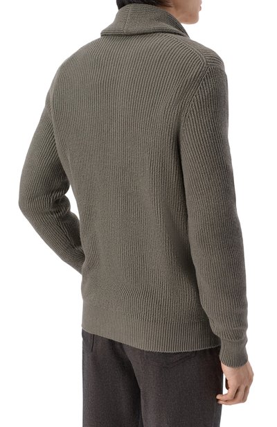 Хлопковый кардиган BRUNELLO CUCINELLI хаки цвета по цене 287000 руб., арт. MNI709706, фото 4 Хлопковый кардиган BRUNELLO CUCINELLI, арт. MNI709706, фото 4