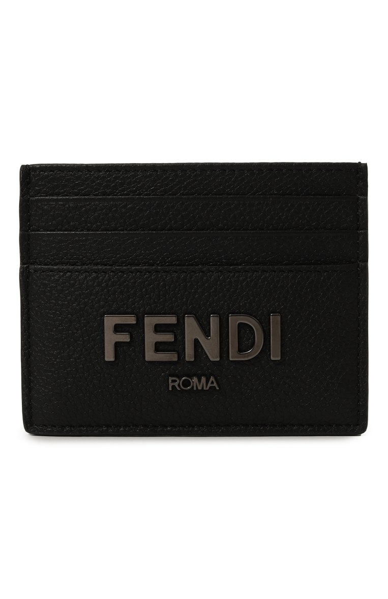 Мужской кожаный футляр для кредитных карт FENDI черного цвета, арт. 7M0164/ALA8/F1Z35 | Фото 1 (Материал сплава: Проставлено; Материал: Натуральная кожа; Нос: Не проставлено)