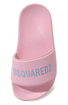 Детские шлепанцы DSQUARED2 розового цвета, арт. 75682/20-27 | Фото 4 (Материал сплава: Проставлено; Нос: Не проставлено; Материал внутренний: Текстиль; Материал внешний: Пластик, Резина)