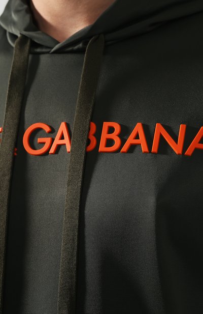 Худи DOLCE & GABBANA зеленого цвета по цене 89950 руб., арт. G9JQ3T/G7RAX, фото 5 Худи DOLCE & GABBANA, арт. G9JQ3T/G7RAX, фото 5