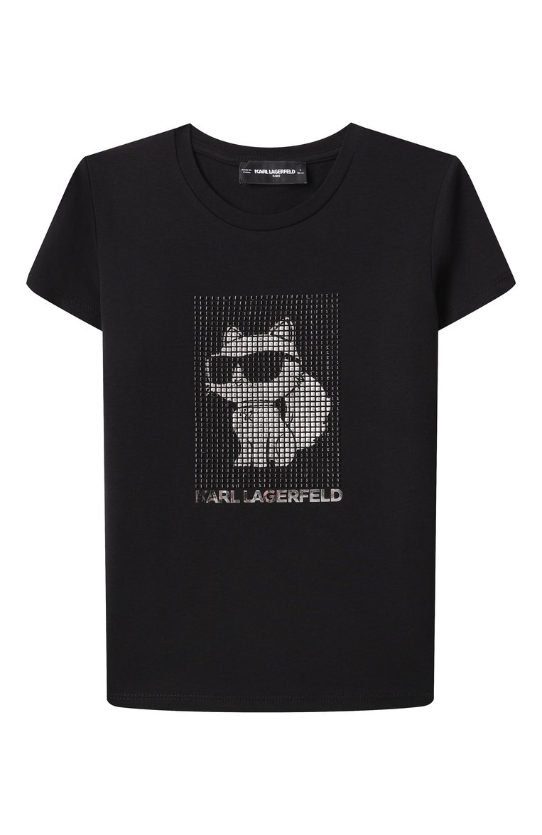 Хлопковая футболка KARL LAGERFELD KIDS, арт. Z30489, фото 1