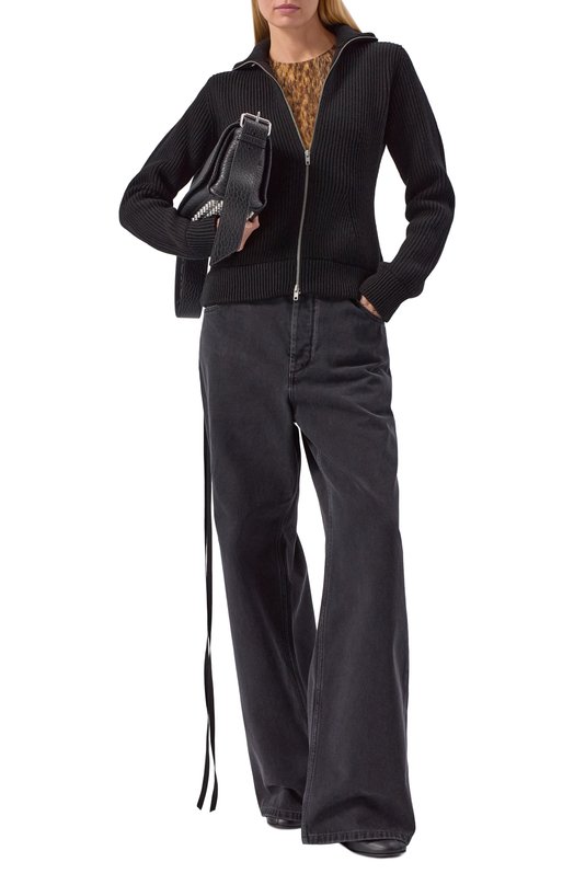 Шерстяной кардиган Maison Margiela S29HP0039/M13181 Чёрный  S29HP0039/M13181 Фото 2