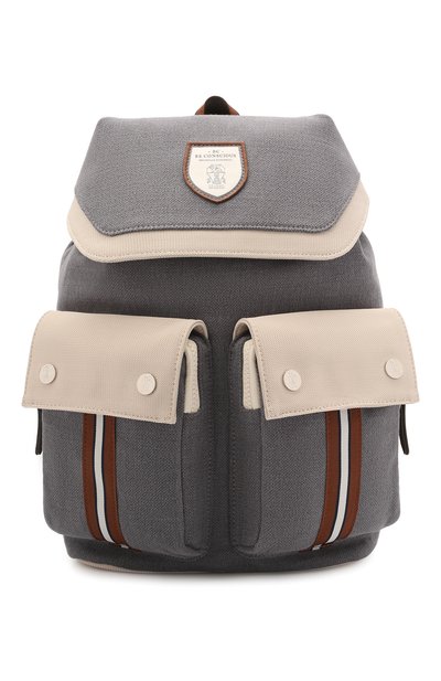 Рюкзак из хлопка и льна BRUNELLO CUCINELLI, арт. BCANYB102, фото 1