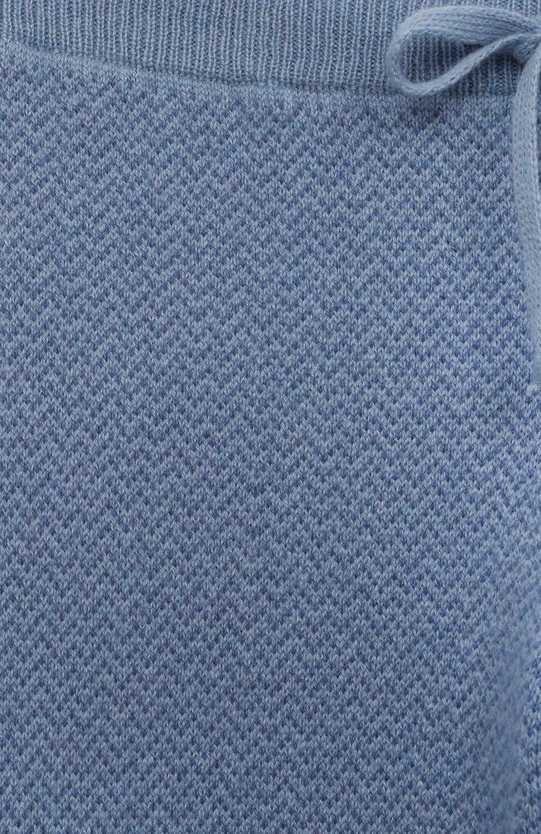 Детские кашемировые джоггеры GIORGETTI CASHMERE голубого цвета, арт. MB613/T | Фото 3 (Материал внешний: Шерсть, Кашемир; Материал сплава: Проставлено; Нос: Не проставлено; Девочки Кросс-КТ: Джоггеры-одежда)
