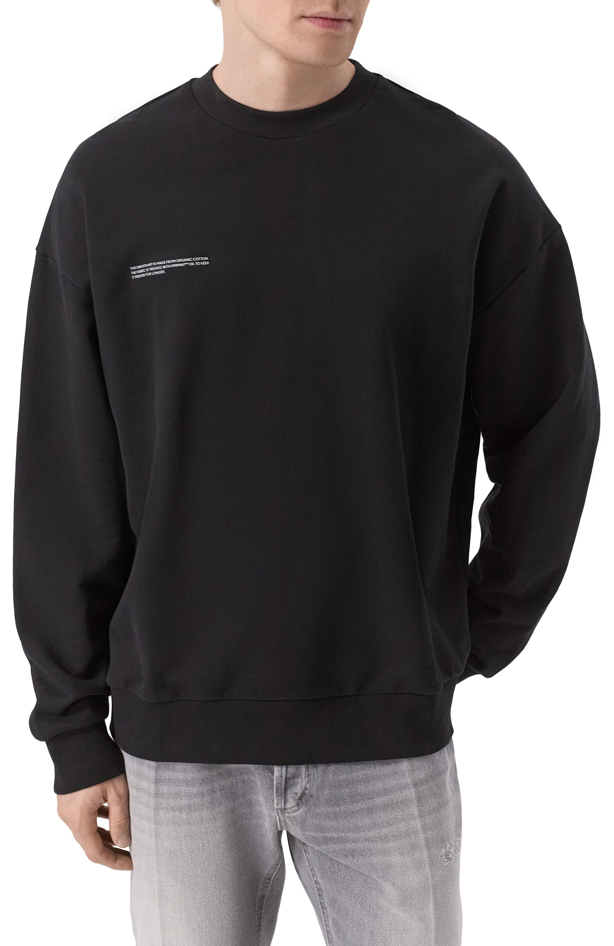 Хлопковый свитшот PANGAIA черного цвета по цене 19500 руб., арт. 10000183, фото 3 Хлопковый свитшот PANGAIA, арт. 10000183, фото 3