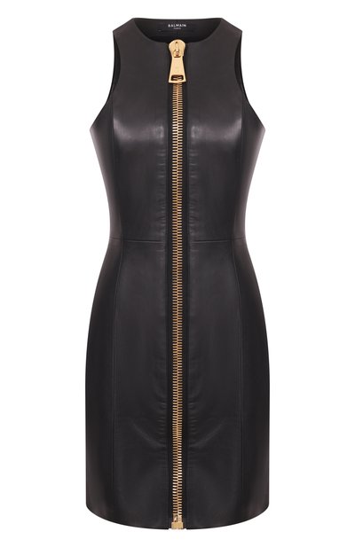 Женское кожаное платье BALMAIN, арт. FF0R5198/LD63