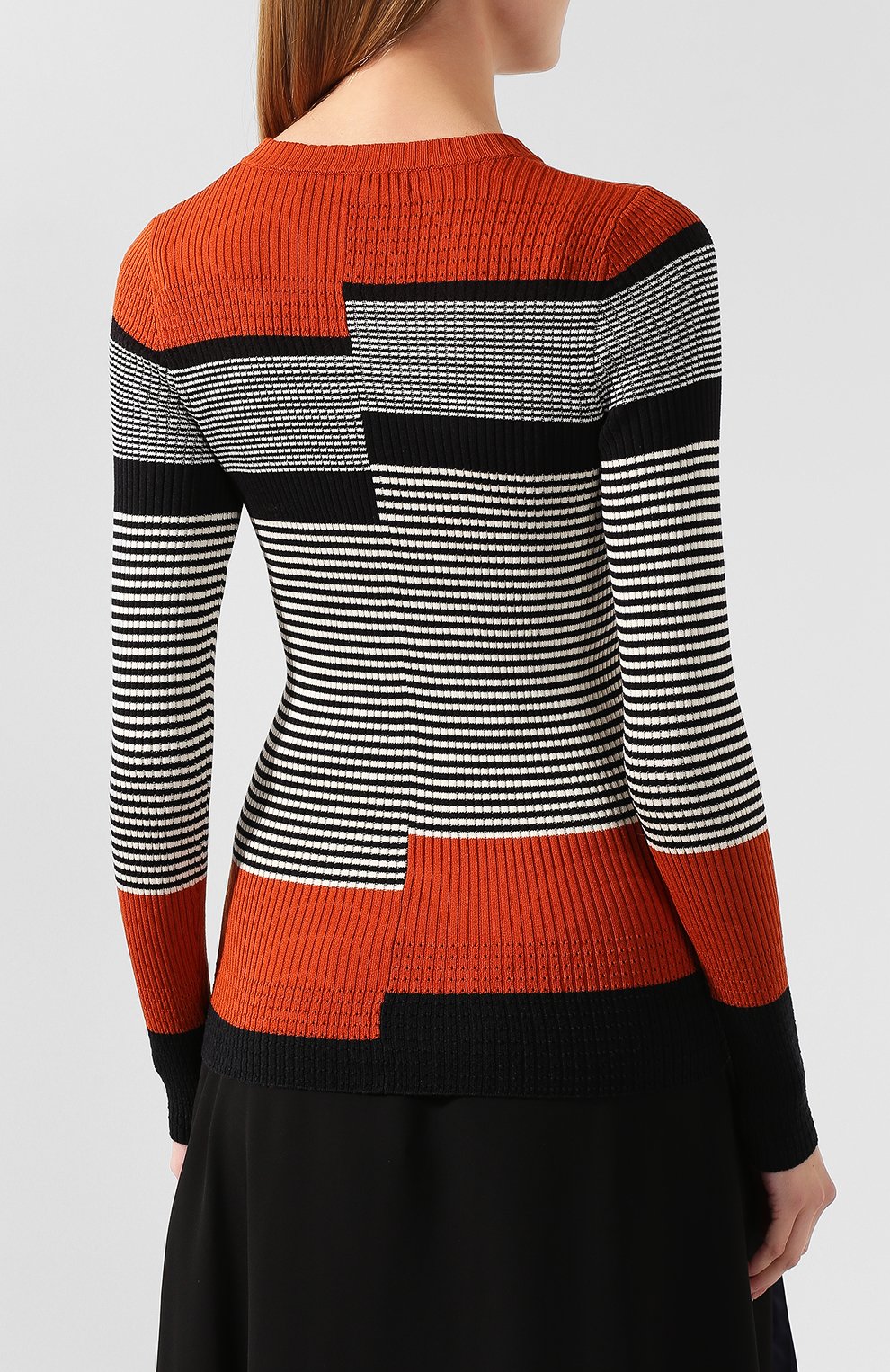Пуловер из смеси шелка и хлопка PROENZA SCHOULER WHITE LABEL, арт. WL2017362-KS044, фото 4