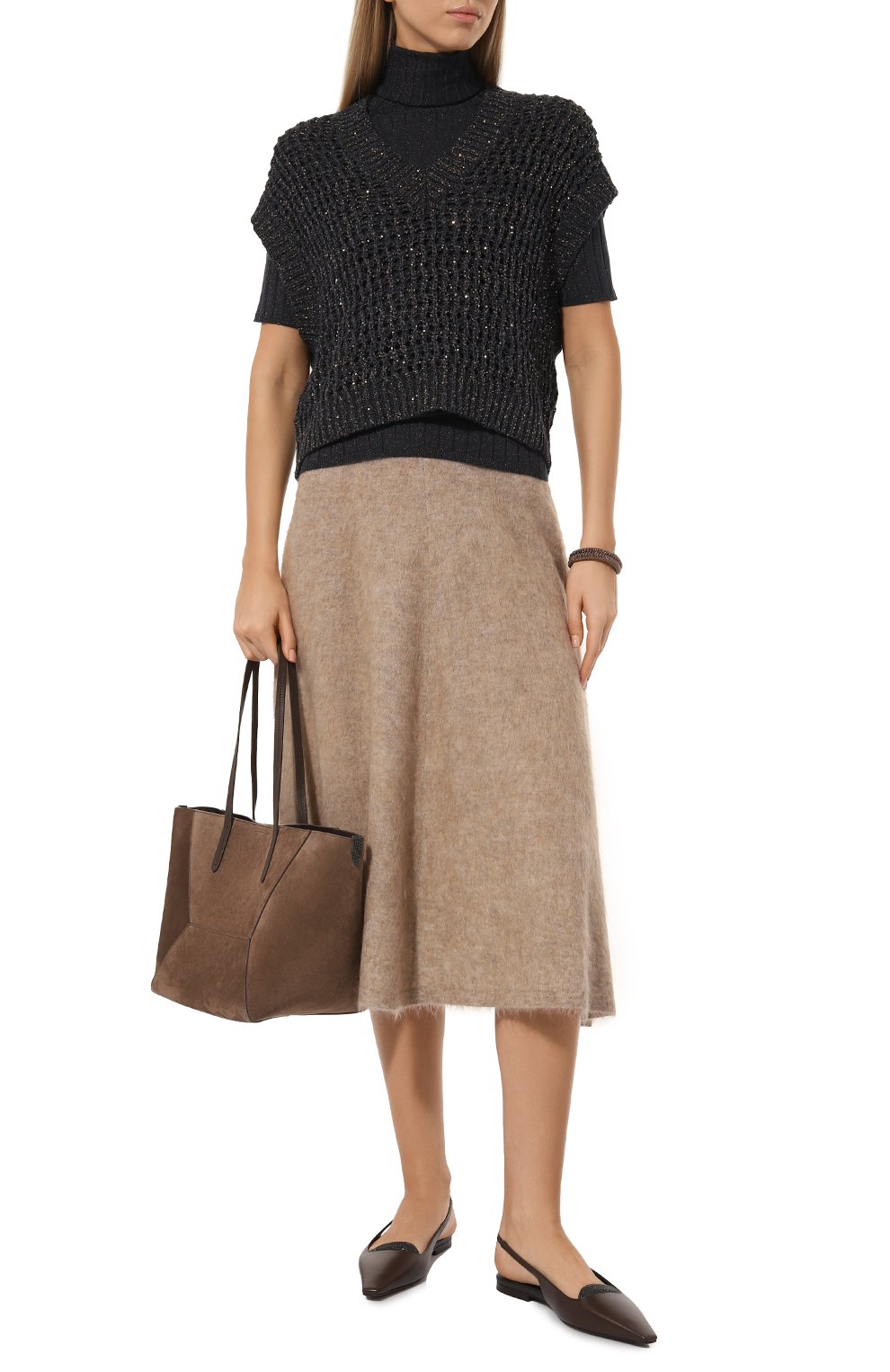 Жилет из шелка и льна BRUNELLO CUCINELLI, арт. MEA360402P, фото 2