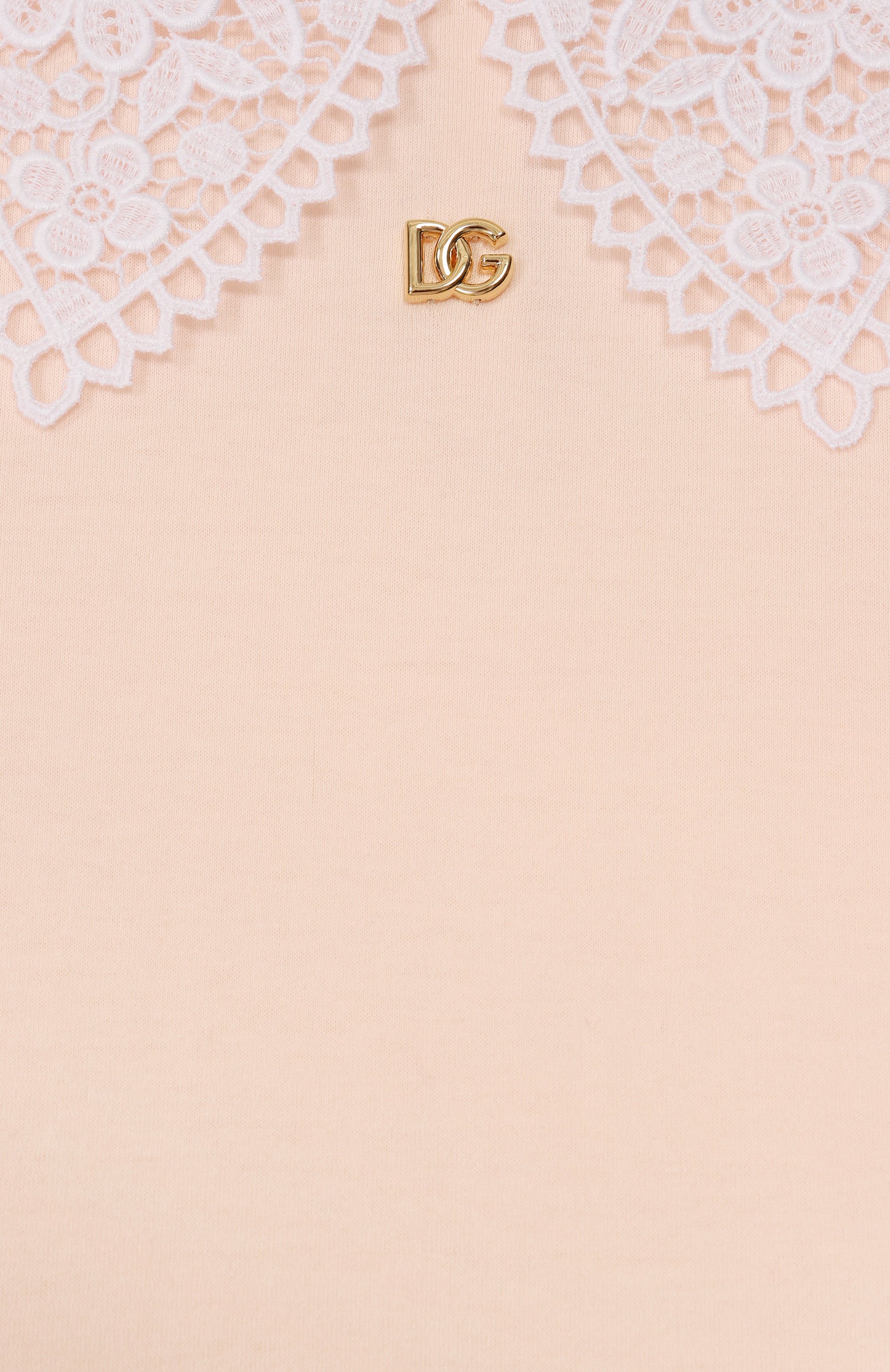 Хлопковый лонгслив DOLCE & GABBANA розового цвета по цене 45400 руб., арт. L5JTMT/G7PKB/8-12+, фото 3 Хлопковый лонгслив DOLCE & GABBANA, арт. L5JTMT/G7PKB/8-12+, фото 3