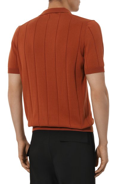 Хлопковое поло ANDREA CAMPAGNA коричневого цвета по цене 41700 руб., арт. 57191/20660, фото 4 Хлопковое поло ANDREA CAMPAGNA, арт. 57191/20660, фото 4