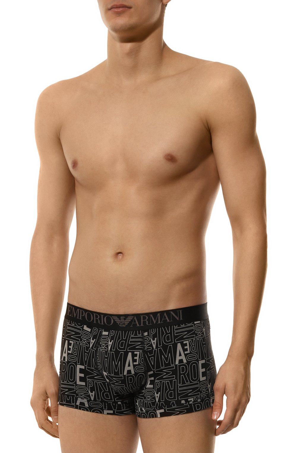 Хлопковые боксеры EMPORIO ARMANI темно-серого цвета по цене 4155 руб., арт. 111389/4R506, фото 2 Хлопковые боксеры EMPORIO ARMANI, арт. 111389/4R506, фото 2