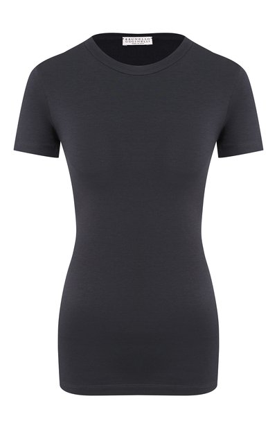 Женская хлопковая футболка BRUNELLO CUCINELLI, арт. M0T18B0170
