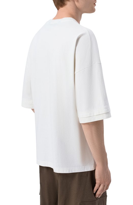 Хлопковая футболка Palm Angels PMAA10QS26JER001 Белый  PMAA10QS26JER001 Фото 4