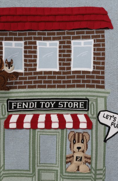 Пуловер из хлопка и кашемира FENDI, арт. JUG222/AIXP_001, фото 3