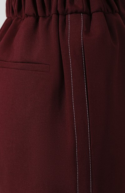 Шерстяные брюки MARNI бордового цвета по цене 53950 руб., арт. PAMA0106U0/TW839, фото 5 Шерстяные брюки MARNI, арт. PAMA0106U0/TW839, фото 5