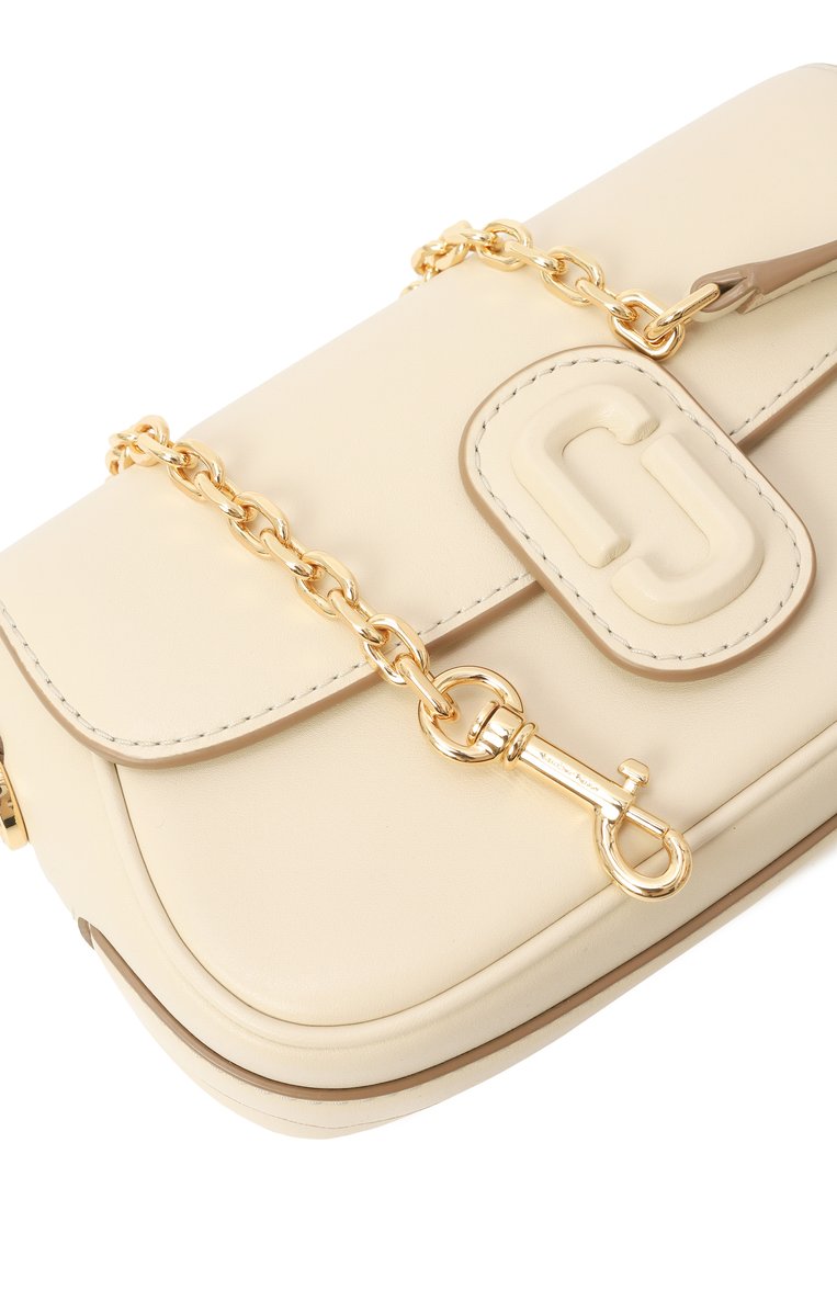 Женская сумка the clover  MARC JACOBS (THE) кремового цвета, арт. 2P4HSH035H02 | Фото 3 (Материал: Натуральная кожа; Размер: small; Ремень/цепочка: На �ремешке)