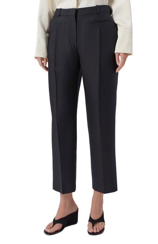 Брюки из шерсти и шелка 12 STOREEZ 137103 Чёрный  137103 Фото 3