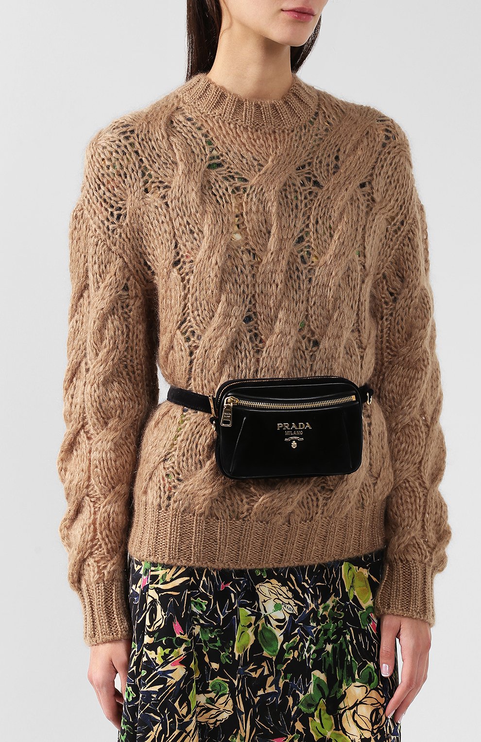 Сумка из вельвета PRADA, арт. 1BL006-68-F0002-OOO, фото 5