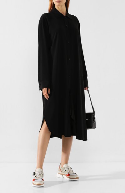 Платье YOHJI YAMAMOTO черного цвета по цене 56250 руб., арт. YJ-D03-500, фото 2 Платье YOHJI YAMAMOTO, арт. YJ-D03-500, фото 2