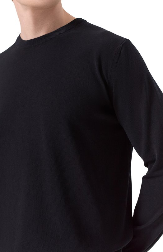Хлопковый джемпер Canali C0012/MK02459 Чёрный  C0012/MK02459 Фото 5