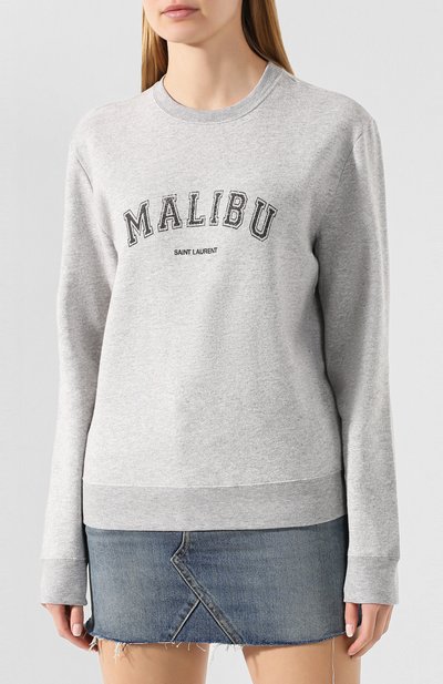 Хлопковый свитшот SAINT LAURENT, арт. 603233/YBPZ2, фото 3