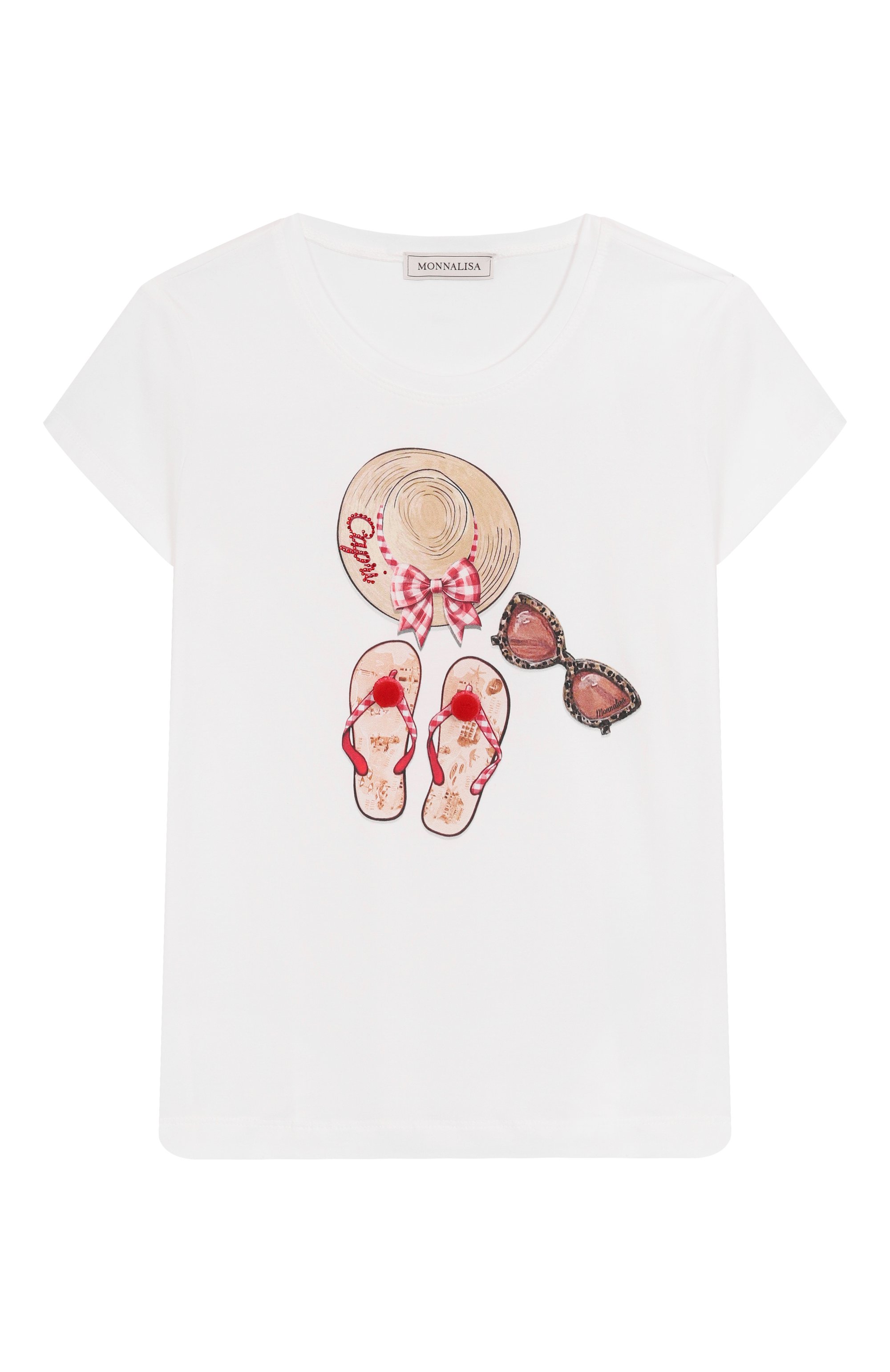 Хлопковая футболка MONNALISA, арт. 11E623, фото 1