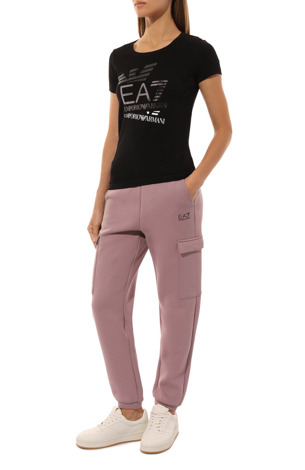 Хлопковая футболка EA7, арт. 6DTT17/TJQCZ, фото 2