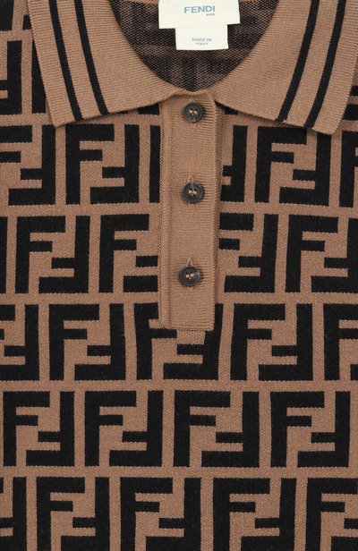 Поло из вискозы FENDI, арт. JMG094/AEYD_001, фото 3