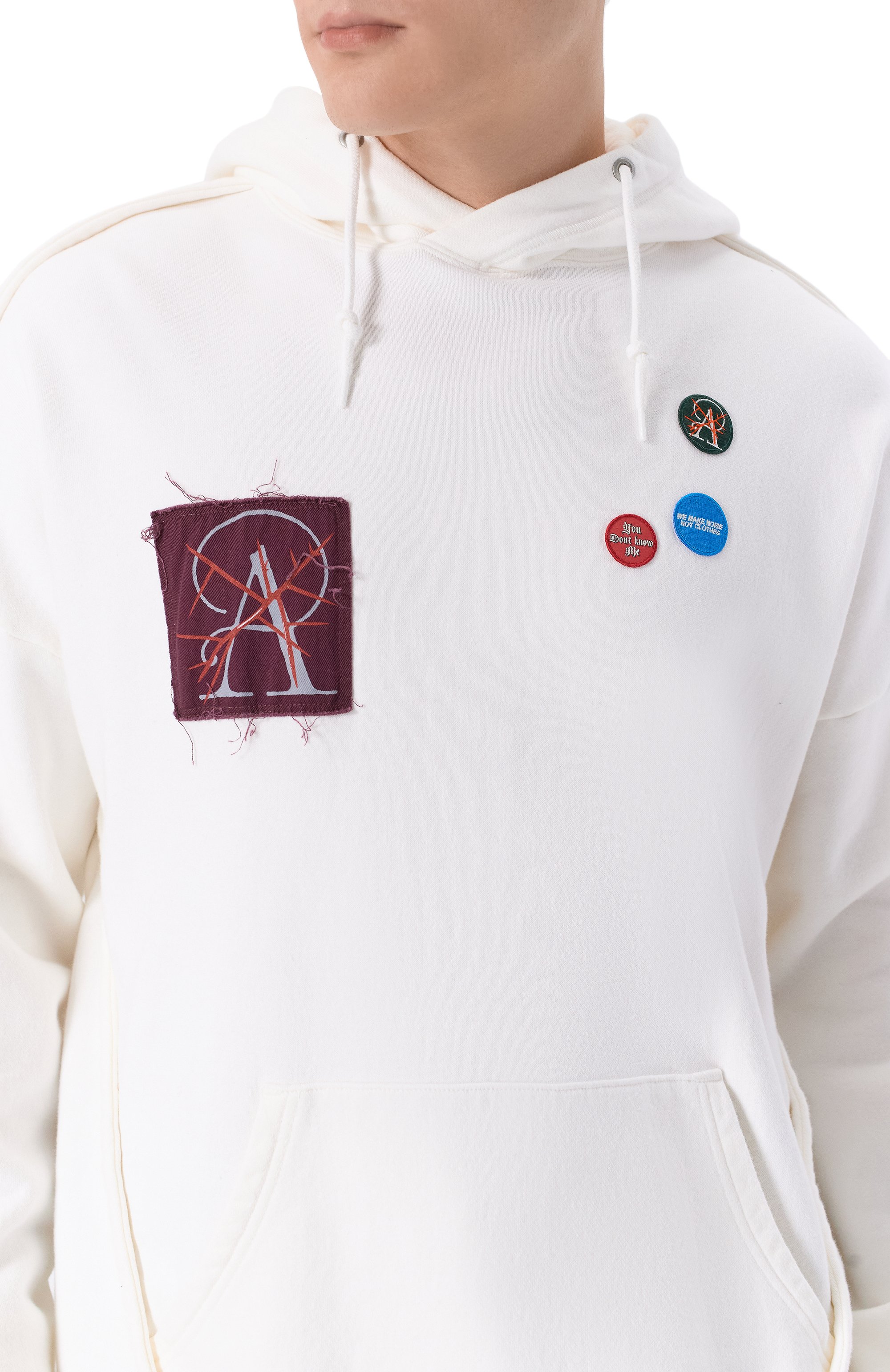 Хлопковое худи UNDERCOVER белого цвета по цене 62100 руб., арт. UP2E4806, фото 5 Хлопковое худи UNDERCOVER, арт. UP2E4806, фото 5