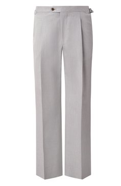 Мужские брюки из шерсти и хлопка CORNELIANI светло-серого цвета, арт. 254L26-2514201 | Фото 1 (Силуэт М (брюки): Чиносы; Длина (брюки, джинсы): Стандартные; Случай: Повседневный; Материал внешний: Шерсть, Хлопок; Стили: Кэжуэл; Автоматизация ТО: Проставлено; Автоматизация состава: Проставлено)