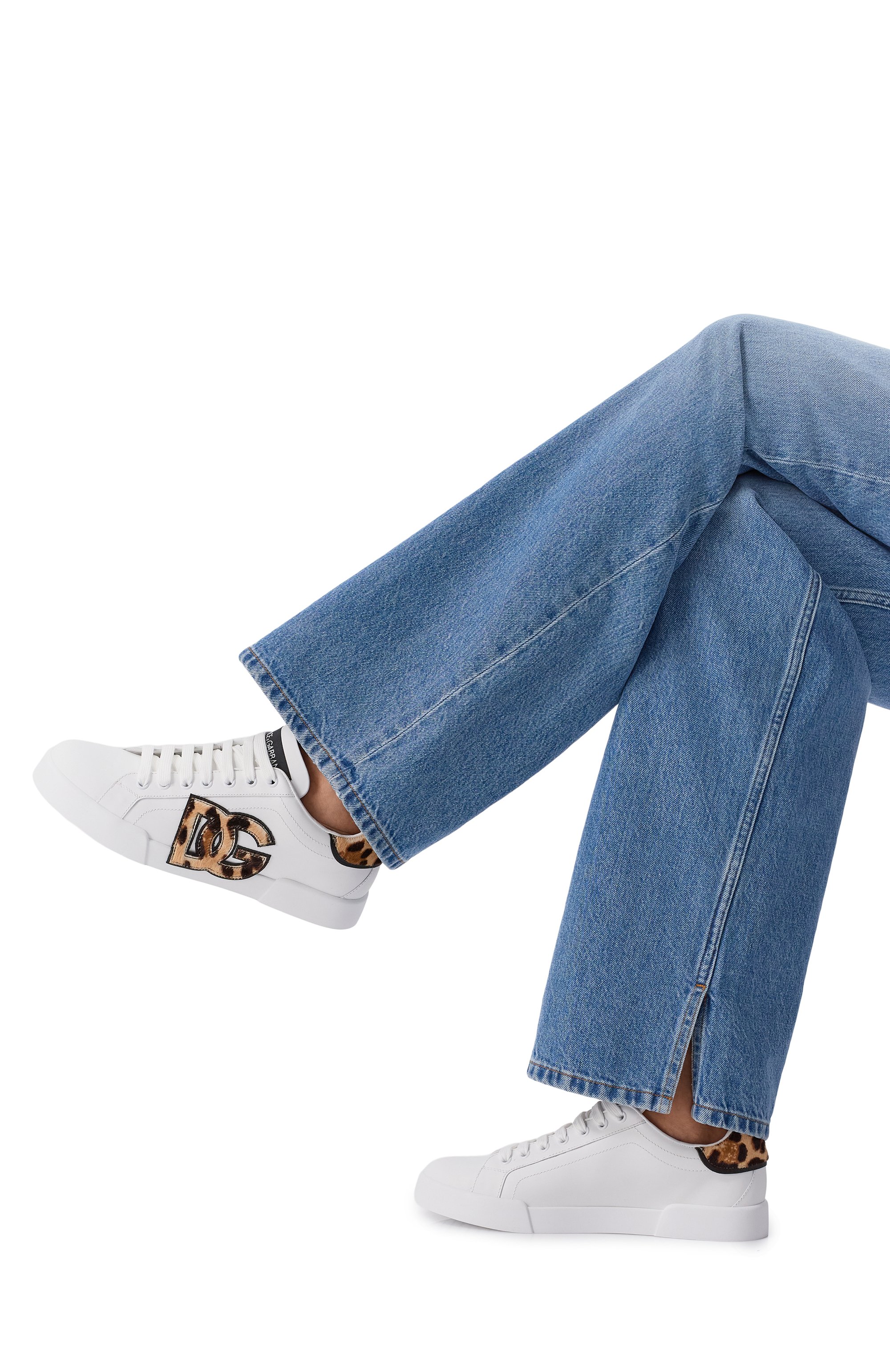 Кожаные кеды portofino DOLCE & GABBANA, арт. CK2395/A0225, фото 2