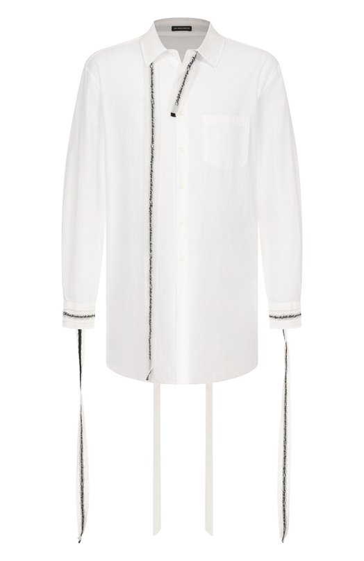 Хлопковая рубашка Ann Demeulemeester B0012776/FA026 Белый B0012776/FA026