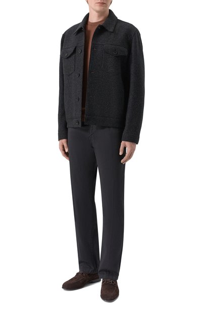 Мужские замшевые лоферы FERRAGAMO, арт. 021669/789