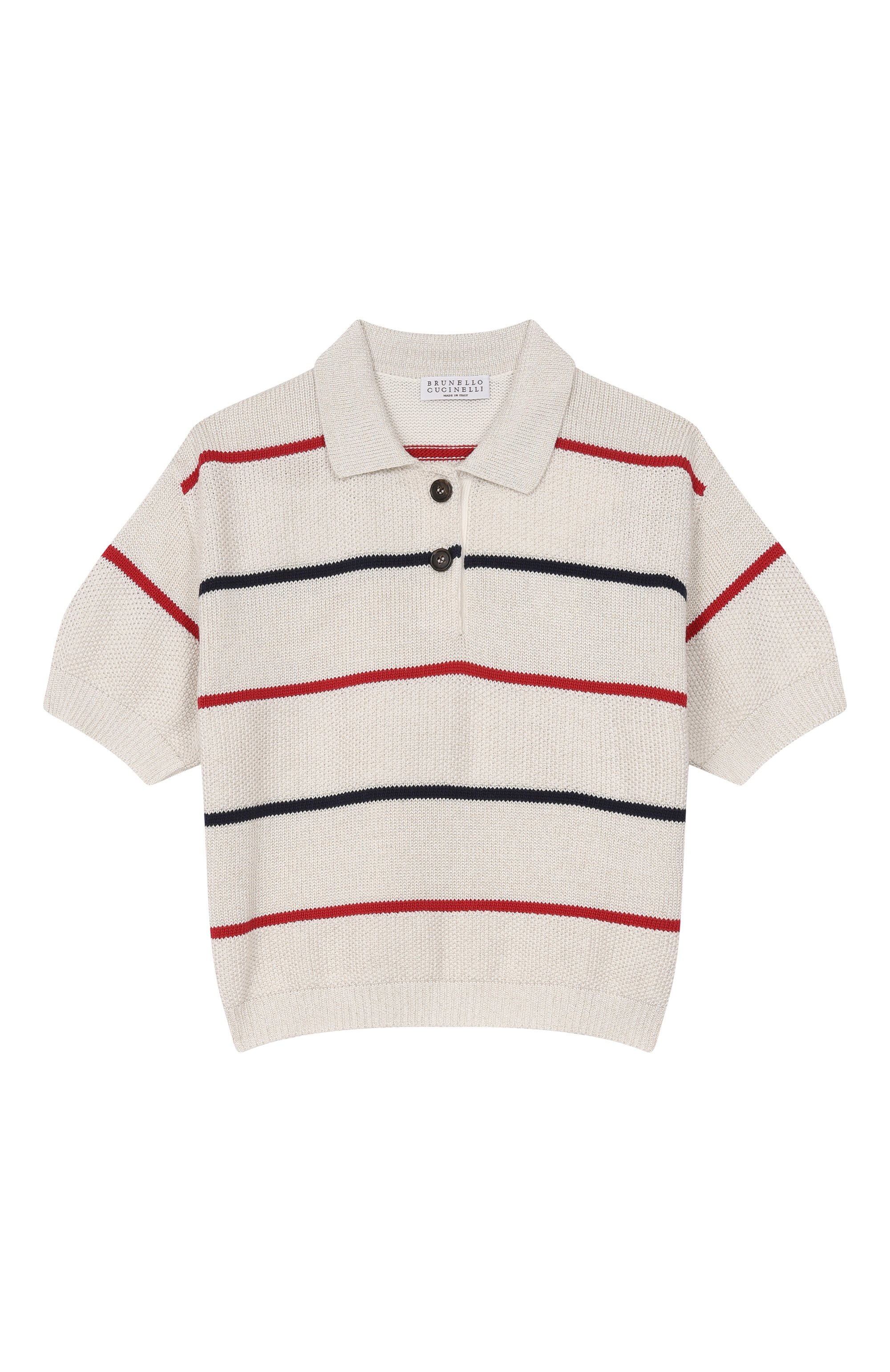 Поло из хлопка и вискозы BRUNELLO CUCINELLI, арт. BSNM74015A, фото 1