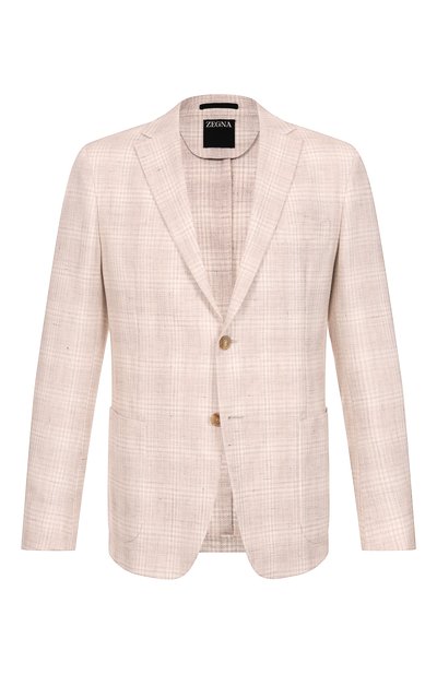Мужской пиджак изо льна и хлопка ZEGNA, арт. 1DNMG0/976704A9