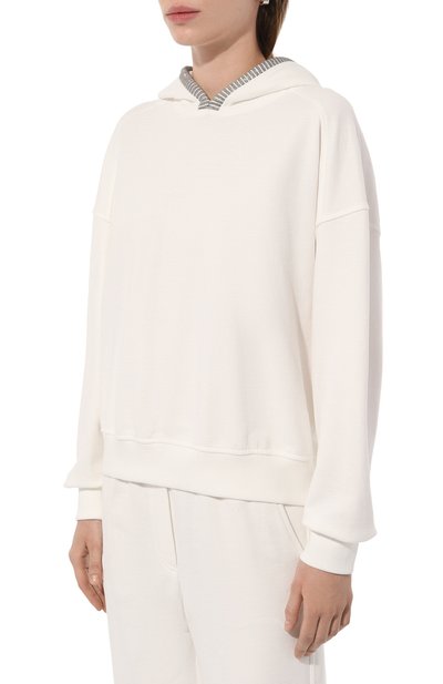 Хлопковое худи BRUNELLO CUCINELLI, арт. MN05NHR209, фото 3