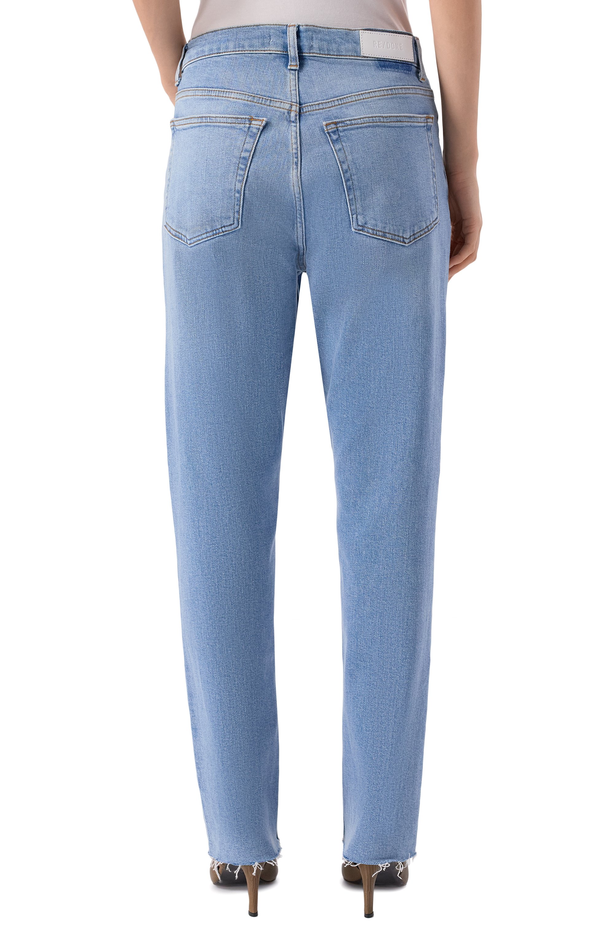 Джинсы the 70s RE/DONE, арт. 165-3WSTV27/FADED C0AL WITH RIPS, фото 4