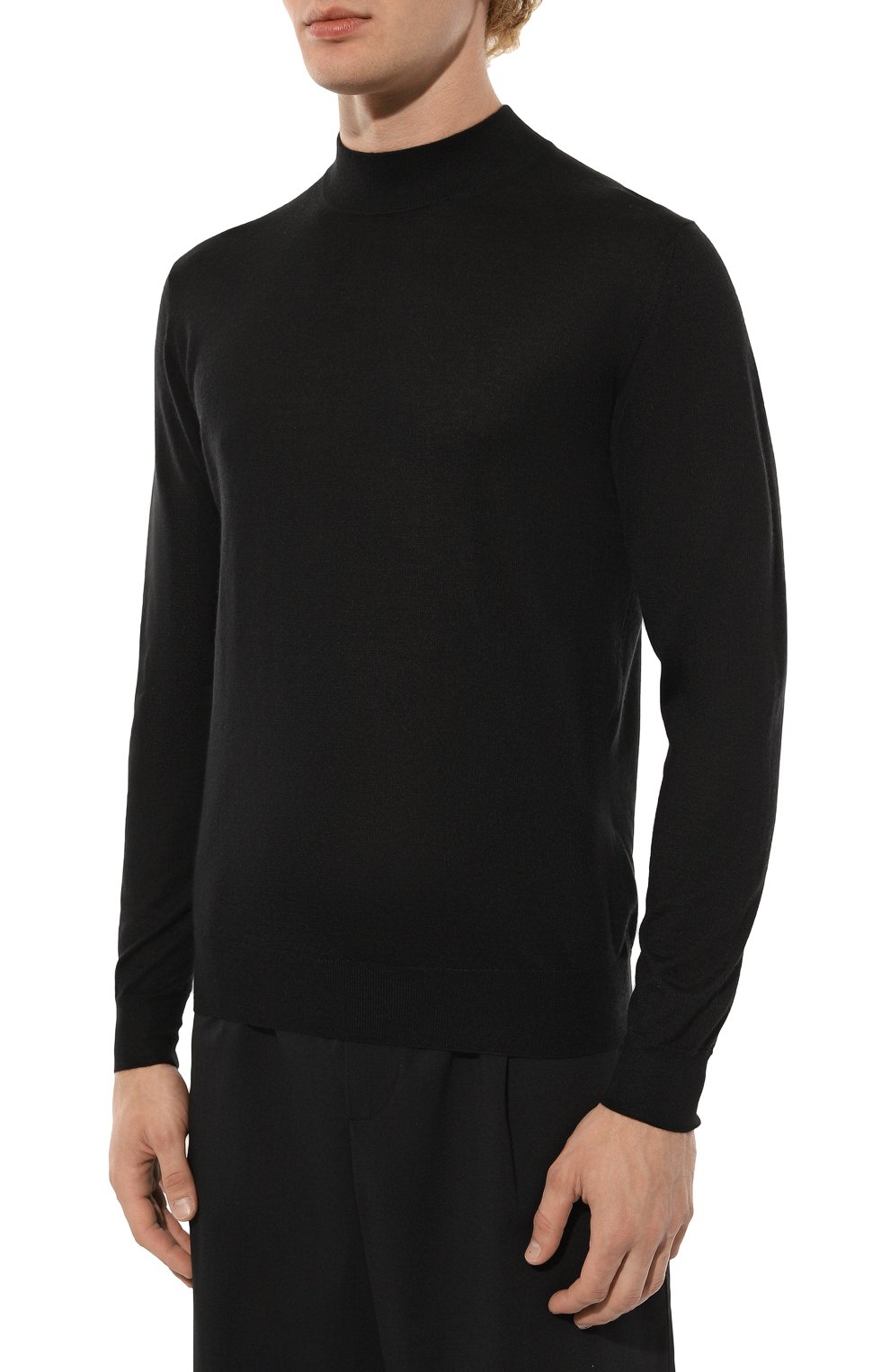 Водолазка из кашемира и шелка FEDELI темно-синего цвета по цене 78400 руб., арт. 6UI07090, фото 3 Водолазка из кашемира и шелка FEDELI, арт. 6UI07090, фото 3