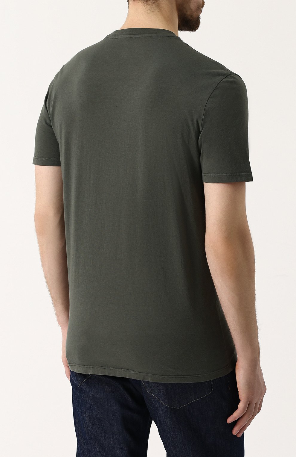 Хлопковая футболка с v-образным вырезом ALTEA, арт. 1855223, фото 4