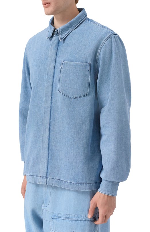 Джинсовая рубашка Dries Van Noten 020725-2381-514 Голубой  020725-2381-514 Фото 3