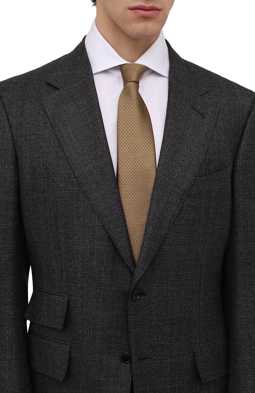 Шелковый галстук ZEGNA желтого цвета по цене 28500 руб., арт. Z3D42T/100, фото 2 Шелковый галстук ZEGNA, арт. Z3D42T/100, фото 2