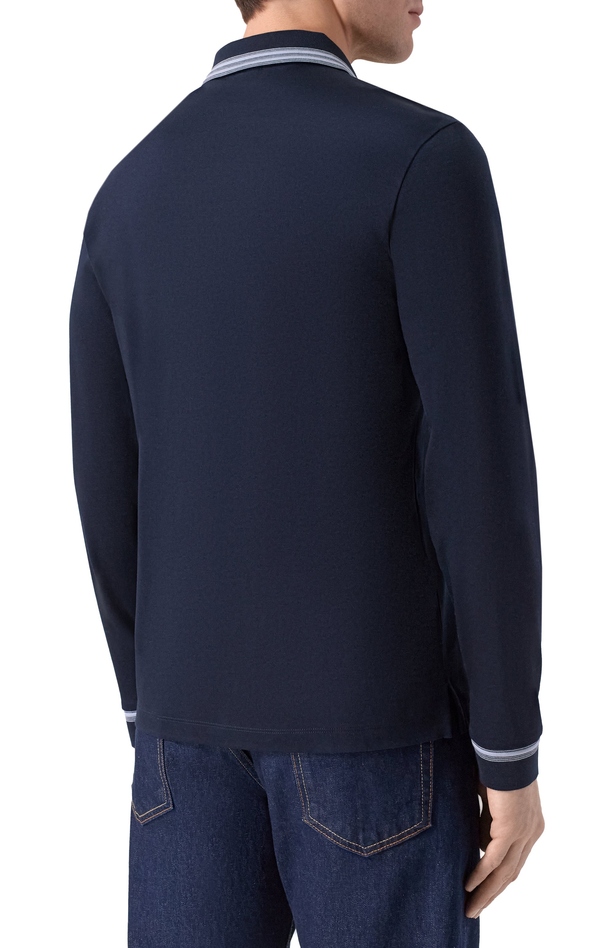 Хлопковое поло BOSS, арт. 50554530, фото 4