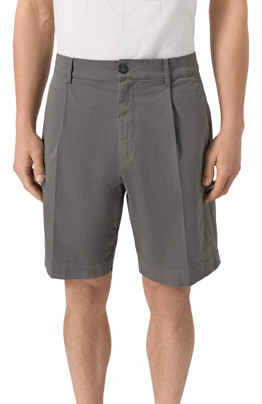 Хлопковые шорты Canali D95608/PT01482 Серый  D95608/PT01482 Фото 3