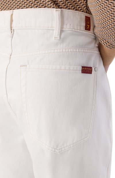 Джинсы wide leg 7 FOR ALL MANKIND белого цвета по цене 31900 руб., арт. 7TI91G86-3M9, фото 5 Джинсы wide leg 7 FOR ALL MANKIND, арт. 7TI91G86-3M9, фото 5